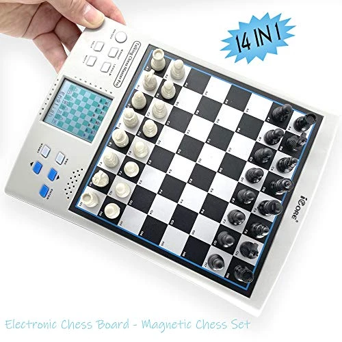 ICore Electronic Chess Set - Enhance Brain Power 30 Skill Levels &100 Preset Exercises - 14 Challenging Brain Games, Talking Chess Tutor, 1 Or 2 Player Coach Mode - Perfect For Kids And Family Fun 6 ICore Electronic Chess Set - Enhance Brain Power 30 Skill Levels &100 Preset Exercises - 14 Challenging Brain Games, Talking Chess Tutor, 1 Or 2 Player Coach Mode - Perfect For Kids And Family Fun - Image 4