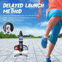 Rocket Launcher, 170 Feet Of Flight Altitude, Model Rocket Kits With Launch Set, Ultra-high Flying Rocket, Rocket Toy, Kids Outdoor Toys, Gift For Kids Ages 8-12 Children's Day Gift -Folkmanis Toys Shop 51mQ8vxRwML