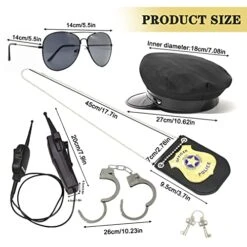 TUSAUW 5Pcs Police Accessories For Kids Toy Police Badge For Kids Police Handcuffs Walkie-Talkie Sunglasses Police Pretend Play Toy Set Roleplay Cosplay Porps For Theme Party,Children's Day Gift 12 TUSAUW 5Pcs Police Accessories For Kids Toy Police Badge For Kids Police Handcuffs Walkie-Talkie Sunglasses Police Pretend Play Toy Set Roleplay Cosplay Porps For Theme Party,Children's Day Gift -Folkmanis Toys Shop 51mRFH7eWUL