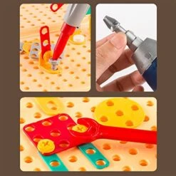 GENERIC 2023 Creative Toolbox, Thursday Creative Toolbox Toys Electric Drill Screwdriver Tools Electric Drill Construction Toys Preschool Educational Activities Toys For Children Over 3 Years Old (Yellow) 14 GENERIC 2023 Creative Toolbox, Thursday Creative Toolbox Toys Electric Drill Screwdriver Tools Electric Drill Construction Toys Preschool Educational Activities Toys For Children Over 3 Years Old (Yellow) -Folkmanis Toys Shop 51miBzvBKEL