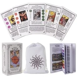 Niubouio Tarot Cards For Beginners With Meanings On Them, Learning Tarot Card Deck With Guidebook