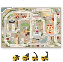 GENERIC Car Rug, Road And Traffic Carpet Non-Slip Multi Color Area Rug For Living Room Bedroom (City 2) -Folkmanis Toys Shop 51mjnu1eRQL. AC