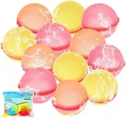 SIIY Reusable Water Balloons, Quick Fill Self-Sealing Water Bombs, Eco-Friendly Fun Wate Toys For Kids And Adults, Perfect For Summer Outdoor Activities, Parties And Pool Games - Pack Of 6 PINK -Folkmanis Toys Shop 51mqMvPZPcL. AC