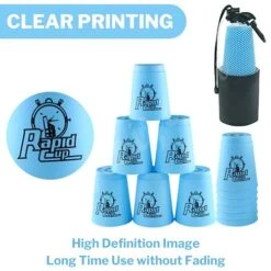 Lancisism 48Pcs Quick Stacking Cups Set, BPA-Free Material Sports Training Stacking Cup Game, Classic Family Game For Kids Adults Family, Great Gift Idea (Blue & Green & Purple & Red) -Folkmanis Toys Shop 51mqVsubqrL