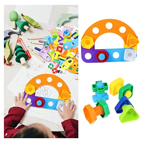 Kidcraft Playset Educational Toys 1pack Game Kids Plastic Bolts And Tightening Match For Matching Toy Nuts Color Screw Kids Toys Childrens Toys Tightening Screw Playthings 5 Kidcraft Playset Educational Toys 1pack Game Kids Plastic Bolts And Tightening Match For Matching Toy Nuts Color Screw Kids Toys Childrens Toys Tightening Screw Playthings - Image 3