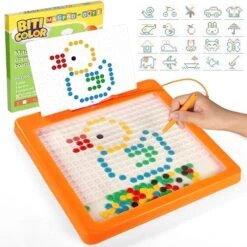 Biticolor Magnetic Drawing Board For Kids Magnetic Dot Art Doodle Board With Magnetic Pen And Beads For Toddlers Montessori Preschool Toy Travel Toys For Kids Ages 3-5 - Green 14 Biticolor Magnetic Drawing Board For Kids Magnetic Dot Art Doodle Board With Magnetic Pen And Beads For Toddlers Montessori Preschool Toy Travel Toys For Kids Ages 3-5 - Green -Folkmanis Toys Shop 51mxAUxmnNL. AC
