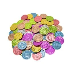 Jojofuny Pirate Coins Pirate Coins 100pcs Toys Plastic Gold Game Style For Clown Treasure Play Coins Colorful Supplies Adventure Party Coin Props Themed Activity Pirate Plastic Coins Plastic Coins