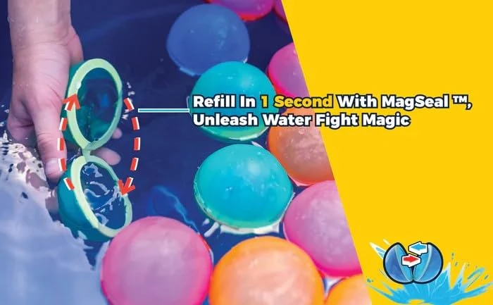 SOPPYCID Reusable Water Balloons With Meshbag (16pcs), Easy Quick Fill & Self-Sealing Water Bombs, Soft Silicone Water Splash Ball, Magnetic Water Ball For Outdoor Games, Summer Toy, Kids 4 SOPPYCID Reusable Water Balloons With Meshbag (16pcs), Easy Quick Fill & Self-Sealing Water Bombs, Soft Silicone Water Splash Ball, Magnetic Water Ball For Outdoor Games, Summer Toy, Kids - Image 2