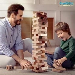 Giantville Giant Tumbling Timber Toy + Carry Bag + Dice - Jumbo JR. 54-Piece Wooden Stacking Tumble Blocks - Premium Pine Wood Life Size Tower Floor Game For Kids & Adults - Grows To Almost 4-Feet 16 Giantville Giant Tumbling Timber Toy + Carry Bag + Dice - Jumbo JR. 54-Piece Wooden Stacking Tumble Blocks - Premium Pine Wood Life Size Tower Floor Game For Kids & Adults - Grows To Almost 4-Feet -Folkmanis Toys Shop 51n9MoubbxS
