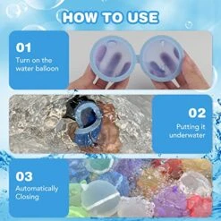 6Pcs Resuable Magnetic Water Balloon,Summer Water Toy For Boy Girls,Self-Sealing Quick Fill Water Bomb Outdoor Activities Pool Water Game Toy For Kid Adults -Folkmanis Toys Shop 51nAYw25leL
