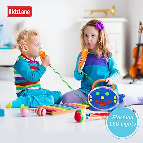 Kidzlane Karaoke Machine For Kids With 2 Microphones | Kids Music Player With 100 Pre-Loaded Songs & Bluetooth, Aux Connection | Singing Machine Karaoke For Toddler With Record & Playback 4 Kidzlane Karaoke Machine For Kids With 2 Microphones | Kids Music Player With 100 Pre-Loaded Songs & Bluetooth, Aux Connection | Singing Machine Karaoke For Toddler With Record & Playback - Image 2