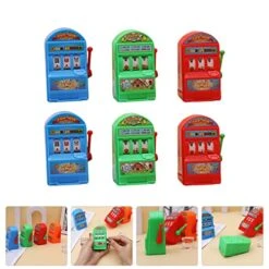 Ibasenice 18pcs Children Tabletop Interactive Lottery Games Kids Cake Bank Mini Gift Funny Toy Lucky Party Interesting Slot Machines Jackpot Plastic Reels With Random Color -Folkmanis Toys Shop 51nG7hB7dbL
