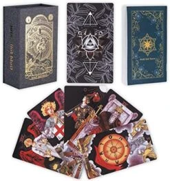 SIOKUY Tarot Cards Deck, Luxury Tarot Card Deck, Splendid Classic Tarot Deck, Durable Waterproof Gold Foil Tarot Decks For Beginners (Black Gold) -Folkmanis Toys Shop 51nOhEEnWBL. AC