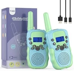 Kids Walkie Talkies Rechargeable For Boys Girls, Selieve 2 Way Radio 22 Channel 3 Miles Range HD Voice Handheld Walky Talky Toy, Birthday Gifts For 3-12 Year Old Kids For Adventure Garden Game -Folkmanis Toys Shop 51nbBaWaHSL. AC