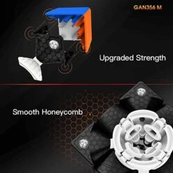 GENERIC GAN 356 M Magnetic Speed Cube GES, Gans 3X3 Stickerless Magnetic Cube, Smooth & Fast 3 By 3 Extra GES Stickerless Performance, GAN 356M Speed Cube (ver. 2020) 7 GENERIC GAN 356 M Magnetic Speed Cube GES, Gans 3X3 Stickerless Magnetic Cube, Smooth & Fast 3 By 3 Extra GES Stickerless Performance, GAN 356M Speed Cube (ver. 2020) -Folkmanis Toys Shop 51nbI2AKp7L