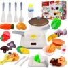 UJYY 42Pcs Kitchen Toys, Play Kitchen Accessories With Induction Cooker, Cutting Play Food Toy With Fruits, Vegetables And Desserts, Kids Kitchen Pretend Play Toys For Toddler Children Birthday Gift 1 UJYY 42Pcs Kitchen Toys, Play Kitchen Accessories With Induction Cooker, Cutting Play Food Toy With Fruits, Vegetables And Desserts, Kids Kitchen Pretend Play Toys For Toddler Children Birthday Gift -Folkmanis Toys Shop 51nigACw9uL