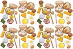 SAFIGLE Dumpling Toy 116 Pcs Kitchen Plastic Role Time Buns Game Miniature Birthday For Christmas Toys Cm Dim Steamer Cooking Kids Play Accessories Toy Tea X Dish Complete Cake Food | -Folkmanis Toys Shop 51nsBxP8BL. AC