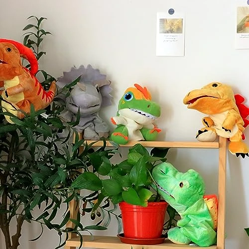 Cuteoy Dinosaur Hand Puppet T-Rex Animal Toy Role Play Toy Party Performance Imagination Game Role Play Storytelling Teaching Preschool Kids(Green) 4 Cuteoy Dinosaur Hand Puppet T-Rex Animal Toy Role Play Toy Party Performance Imagination Game Role Play Storytelling Teaching Preschool Kids(Green) - Image 2