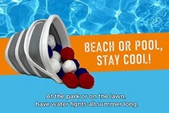 Mega Water Balls Instant Water Fight Kit - 42 Reusable Water Balloon XL 3" Splash Soaker Bombs W/Collapsing 10L Bucket & Mesh Bag | Outdoor Water Toys Game Activity For Summer Yard, Pool, Lawn, Beach 13 Mega Water Balls Instant Water Fight Kit - 42 Reusable Water Balloon XL 3" Splash Soaker Bombs W/Collapsing 10L Bucket & Mesh Bag | Outdoor Water Toys Game Activity For Summer Yard, Pool, Lawn, Beach -Folkmanis Toys Shop 51nvHHEhyqS