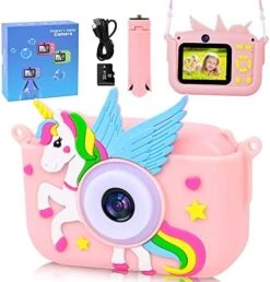 Kids Camera Toys For Girls Age 3-8,Ideas Christmas Birthday Gifts For 4 5 6 Year Old Girl, 2.4" Large Screen Selfie Digital Camera For Kids With Unicorn Silicone Cover Included 32G SD Card By Elimiic -Folkmanis Toys Shop 51nwlvnkwKL. AC