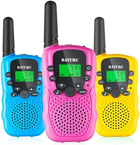 Walkie Talkies For Kids 3 Pack 3 Miles, 2 Way Radio Toys For Kids With Backlit LCD Flashlight, Christmas Or Birthday Gifts For Girls And Boys Age 3-12 (Blue Pink Yellow) 10 Walkie Talkies For Kids 3 Pack 3 Miles, 2 Way Radio Toys For Kids With Backlit LCD Flashlight, Christmas Or Birthday Gifts For Girls And Boys Age 3-12 (Blue Pink Yellow) - Image 8