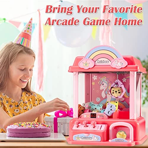 Mini Claw Machine For Kids|Electronic Arcade Game Indoor Toy For Tiny Stuff Small Fun Cool Things|Candy Vending Machine Toy,Unicorn Toys For Girls,Great Birthday Gift For 6 7 8 9 Year Old 4 Mini Claw Machine For Kids|Electronic Arcade Game Indoor Toy For Tiny Stuff Small Fun Cool Things|Candy Vending Machine Toy,Unicorn Toys For Girls,Great Birthday Gift For 6 7 8 9 Year Old - Image 2