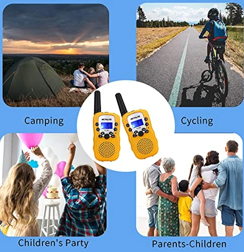Retevis RT388 Walkie Talkies For Kids,22CH Long Range Walkie Talkie,Toys With Flashlight,Birthday Gifts Boys Girls Outdoor Indoor Cosplay Camping Hiking(Yellow,2 Pack) 4 Retevis RT388 Walkie Talkies For Kids,22CH Long Range Walkie Talkie,Toys With Flashlight,Birthday Gifts Boys Girls Outdoor Indoor Cosplay Camping Hiking(Yellow,2 Pack) - Image 2