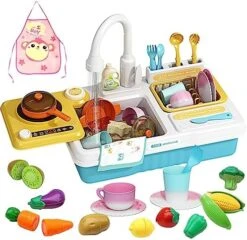 Jovow Pretend Play Kitchen Sink Toys With Play Cooking Stove,Swivel Tap Function, Colour Changing Pots And Pans,Dish Rack & Play Cutting Food, Utensils Tableware Accessories For Kids Toddlers -Folkmanis Toys Shop 51o4bWuQbOL. AC