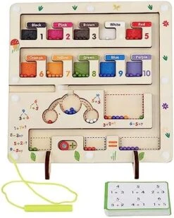 Wooden Magnetic Maze Puzzles, Preschool Learning Activities Educational Toys Fine Motor Skills Toys Travel Toys For Kids Ages 3-8, Magnetic Pen Driving Beads Interactive Maze Game Early Educational -Folkmanis Toys Shop 51o5fn 7HkL. AC