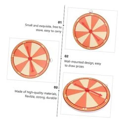 2 Sets Lottery Turntable Prize Draw Wheel Stand Board Raffle Wheel Prizes Mini Prizes Toy For Kids Lottery Wheel Party Game Props Roulette Toy To Rotate Dice Plastic Lucky -Folkmanis Toys Shop 51oF51rKnOL