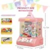 Mini Claw Machine – Feature LED Lights Adjustable Sounds Loud Sound Effects Claw Machine Arcade Game Toy Vending Machine With10Dolls，10 Twisted Egg，USB Cable ，Best Gift Toy