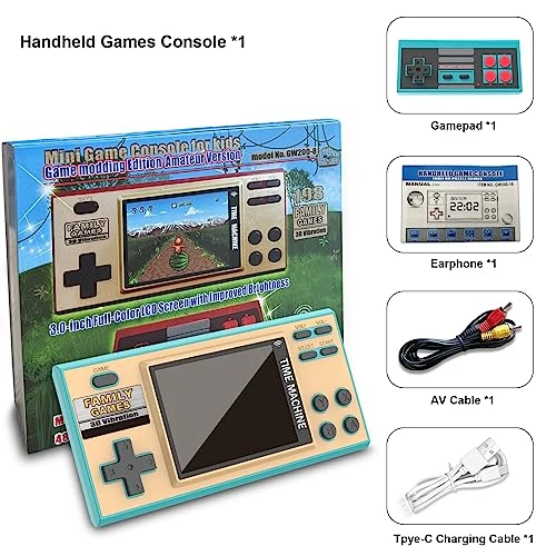 EASEGMER Handheld Games For Kids, Built-in 198 Retro FC Video Games, 3 Inch Portable Video Games Player Best Kids Electronic Gift Toys For Boys Ages 4-12 (Blue) 8 EASEGMER Handheld Games For Kids, Built-in 198 Retro FC Video Games, 3 Inch Portable Video Games Player Best Kids Electronic Gift Toys For Boys Ages 4-12 (Blue) - Image 6