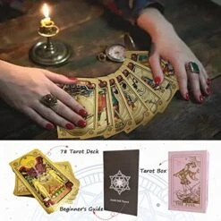 VOVCAMLS Tarot Deck, Tarot Cards Deck With Guidebook 78 Tarot Cards Deck Set Divination Tarot Cards Classic Tarot Cards Deck Beginners And Expert Readers -Folkmanis Toys Shop 51oSIwvU59L