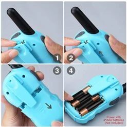 Sorulykin Kids Walkie Talkies 22 Channel, 2 Way Radio Up To 3KM Range Handheld Interphone, Children's Walkie-Talkies For Boys And Girls To Outside Adventure Gear To Camping Hiking Games, Blue 2 Pack -Folkmanis Toys Shop 51oc2UL7JML