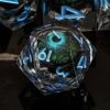 KERWELLSI Dragon Eye DND Dice Set D&D, 7 Pcs Resin Sharp Edge Liquid Core Role Playing Dice With Box, Polyhedral Dungeons And Dragons RPG D And D Dice D20 D12 D10 D8 D6 D4