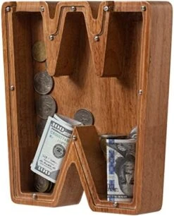 Ladenk Large Wooden Kids Letter Piggy Bank - Piggy Bank For Boys Girls - Alphabet Money Bank With Initial M - Coin Bank Fun Gifts For Birthday, Christmas, Festival, Baby Shower -Folkmanis Toys Shop 51odZozxONL. AC