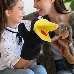 LOGOFUN Crow Hand Puppet Plush Bird Glove Puppet Cartoon Animal Pretend Play Storytelling Party Interactive Toys For Kids -Folkmanis Toys Shop 51oijGQJB0L
