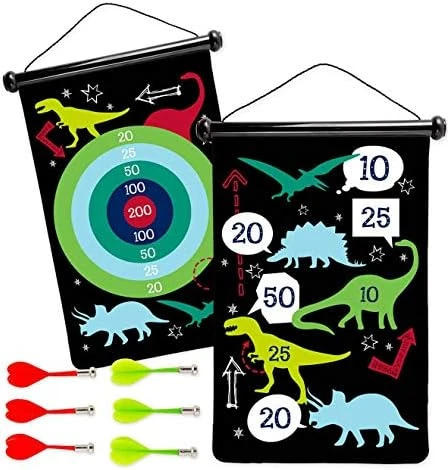 HearthSong Double-Sided Magnetic Canvas Kids' Target Game For Portable Play, Includes Six Magnetic Darts (Sports) 6 HearthSong Double-Sided Magnetic Canvas Kids' Target Game For Portable Play, Includes Six Magnetic Darts (Sports) - Image 4