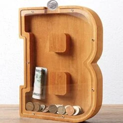 Wooden Letter Piggy Bank For Kids Boys Girls Large 26 Alphabet Money Bank Personalized Custom Name Transparent Saving Coin Bank, Perfect Christmas,Birthday Gift For Kids Adults And Home Decoration (C) -Folkmanis Toys Shop 51olu2yw3RL. AC