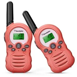 Sorulykin Kids Walkie Talkies 22 Channel, 2 Way Radio Up To 3KM Range Handheld Interphone, Children's Walkie-Talkies For Boys And Girls To Outside Adventure Gear To Camping Hiking Games, Pink 2 Pack