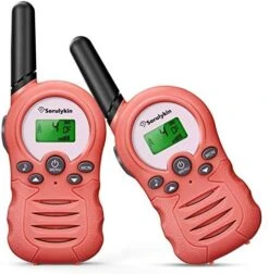 Sorulykin Kids Walkie Talkies 22 Channel, 2 Way Radio Up To 3KM Range Handheld Interphone, Children's Walkie-Talkies For Boys And Girls To Outside Adventure Gear To Camping Hiking Games, Blue 2 Pack -Folkmanis Toys Shop 51ot87OGBGL. AC