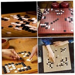 HONMEET 1 Set Go Piece Travel Decor Glass Chess Suit For Kids Classical Go Chess Pieces Grab And Go Games Black White Chess Pieces Porcelain Gobang Stone Go Ceramic Stone For Kids Mini -Folkmanis Toys Shop 51owICAKTJL