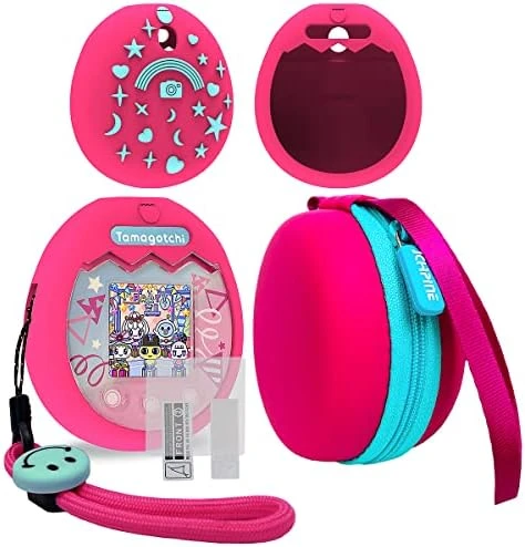 JCHPINE Hard Carrying Case And Silicone Cover Compatible With Tamagotchi Pix Interactive Virtual Pet Game Machine, Screen Film Protector For Tamagotchi Pix Accessories (Purple) 11 JCHPINE Hard Carrying Case And Silicone Cover Compatible With Tamagotchi Pix Interactive Virtual Pet Game Machine, Screen Film Protector For Tamagotchi Pix Accessories (Purple) - Image 9