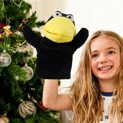 LOGOFUN Crow Hand Puppet Plush Bird Glove Puppet Cartoon Animal Pretend Play Storytelling Party Interactive Toys For Kids -Folkmanis Toys Shop 51p6q2KsW2L