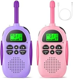 HPROMOT Rechargeable Walkie Talkies For Kids: 3 Pack Kids Walkie Talkies, Long Range 22 Channels 2 Way Radio Kids Birthday Toy Gift For 3-12 Year Old Boys Girls Outdoor Adventures Camping Hiking -Folkmanis Toys Shop 51p7GyhxNUL. AC