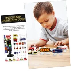 Ibasenice 224 Pcs Equipment Toy Bricks Toys Boys Signs Sand Outdoor Christmas Play Mini Building Toytraffic Supplies Sign Tape Children Cones Warning Favors Signal Boy With LED Pretend -Folkmanis Toys Shop 51pDWCb9nwL