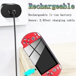 EJEFF AILINDI 16 Bit Handheld Games For Kids Large Screen Preloaded 3000 HD Classic Retro Games USB Rechargeable Electronic Game Birthday Xmas Present (red) -Folkmanis Toys Shop 51pDp0ryzhL