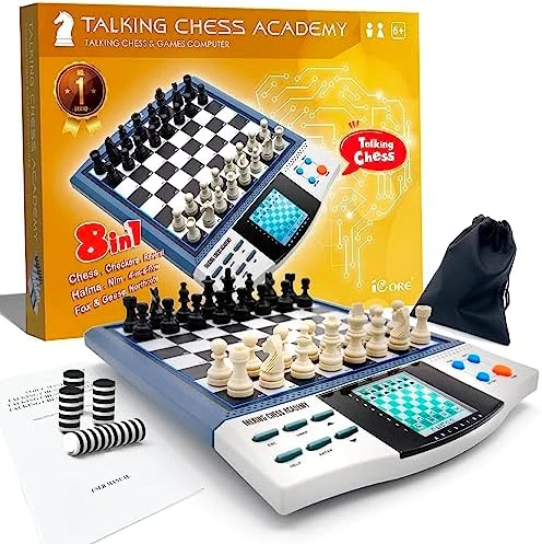 ICore Electronic Chess Set - Enhance Brain Power 30 Skill Levels &100 Preset Exercises - 14 Challenging Brain Games, Talking Chess Tutor, 1 Or 2 Player Coach Mode - Perfect For Kids And Family Fun 8 ICore Electronic Chess Set - Enhance Brain Power 30 Skill Levels &100 Preset Exercises - 14 Challenging Brain Games, Talking Chess Tutor, 1 Or 2 Player Coach Mode - Perfect For Kids And Family Fun - Image 6