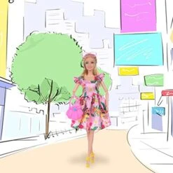 DOTVOSY 11.5 Inch Girl Doll Clothes And Accessories 19 Pcs Set - Contains Doll Clothes Dresses, Bag, Glasses, Camera, Toy Phone, Toy Dog,Makeup Toys Etc -Folkmanis Toys Shop 51pPwH0vs2L