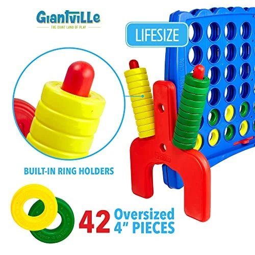 Giant 4 To Score In A Row With Storage Carry Bag Included - Almost 3'-Ft High - Large For Indoor And Outdoor: Any Weather Connect Game For Family Fun - Quick To Assemble 6 Giant 4 To Score In A Row With Storage Carry Bag Included - Almost 3'-Ft High - Large For Indoor And Outdoor: Any Weather Connect Game For Family Fun - Quick To Assemble - Image 4